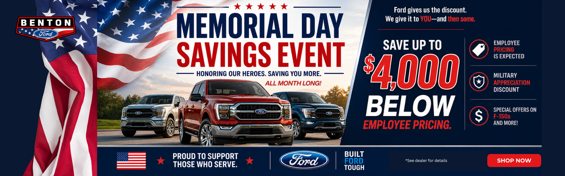 Memorial Day Savings Event - $4,000 below employee pricing