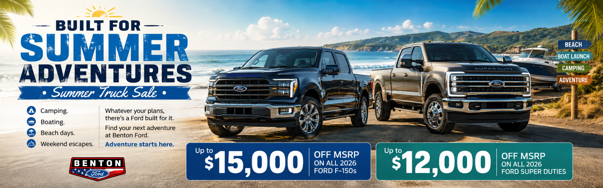Summer savings featuring 2026 Ford F-150 trucks 
