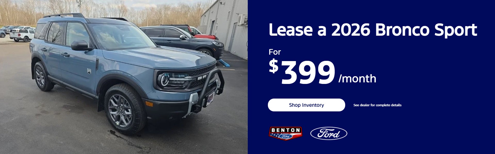 Lease a 2026 Bronco Sport for $399/month